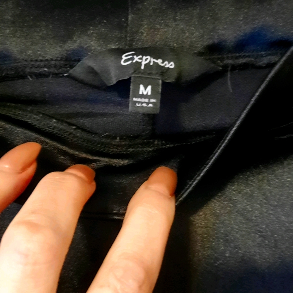Express Satin Black Leggings